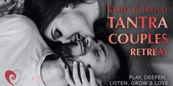 a couple kissing Tantra Couples Retreat